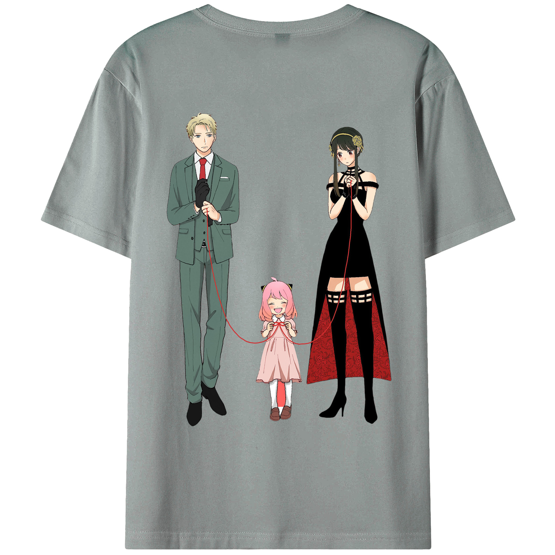 （画像用） SPY×FAMILY间谍家家酒 綿100％ メンズ半袖Tシャツ（バックプリント） 通気性
